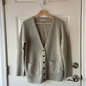 Madewell 100% wool gray cardigan